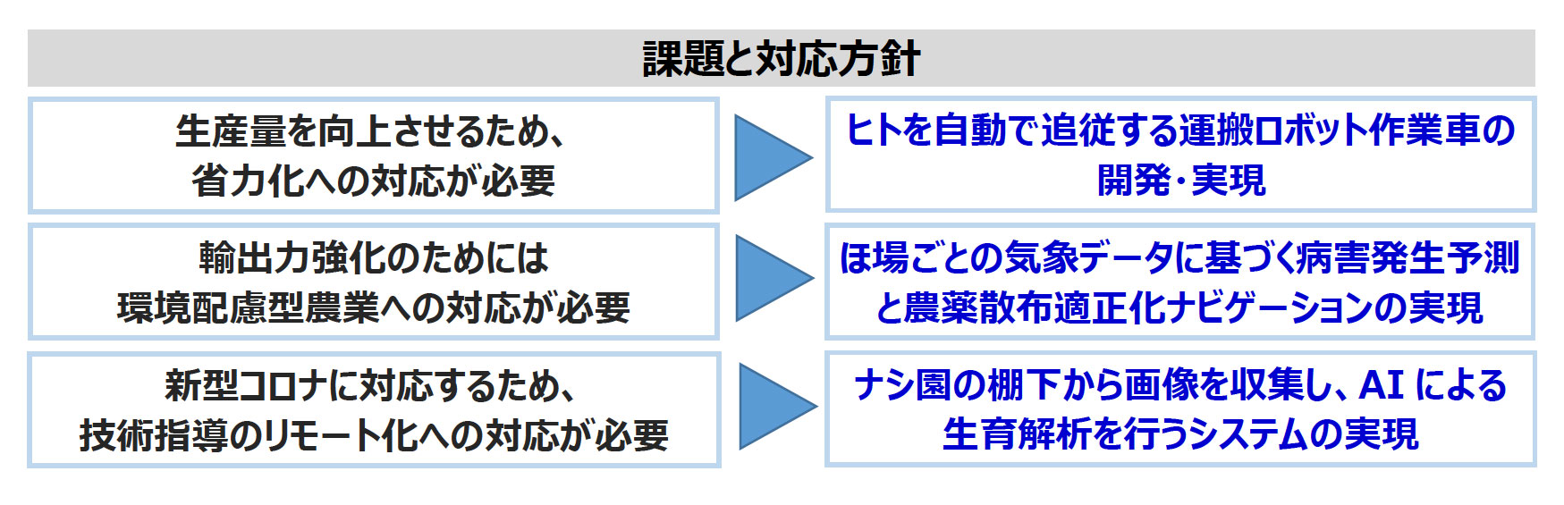 課題と対応方針